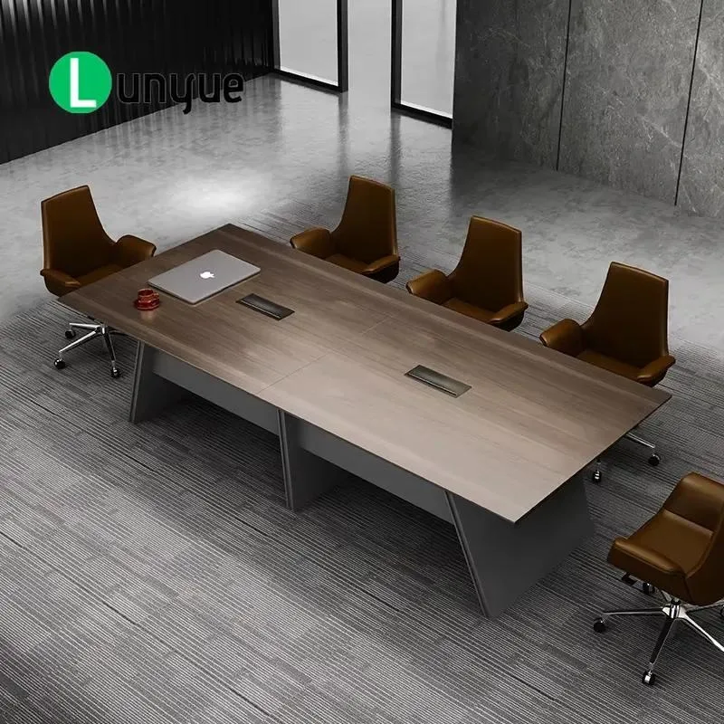 Modern Wooden Modular Conference Table 8-10 Person Meeting Room Desk Office Furniture Luxury Design With Chairs For Business