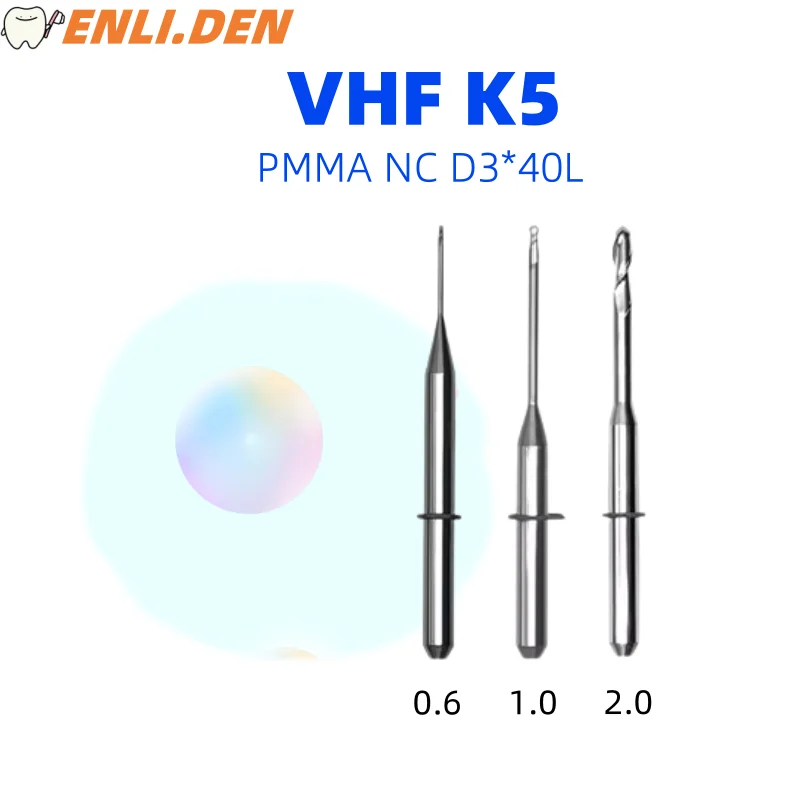 

Стоматологические VHF K5 фрезерные боры для шлифовки PMMA D3 сверла диаметром 0,6/1,0/2,0 мм Стоматологическая лаборатория всего 40 мм захватывающие инструменты