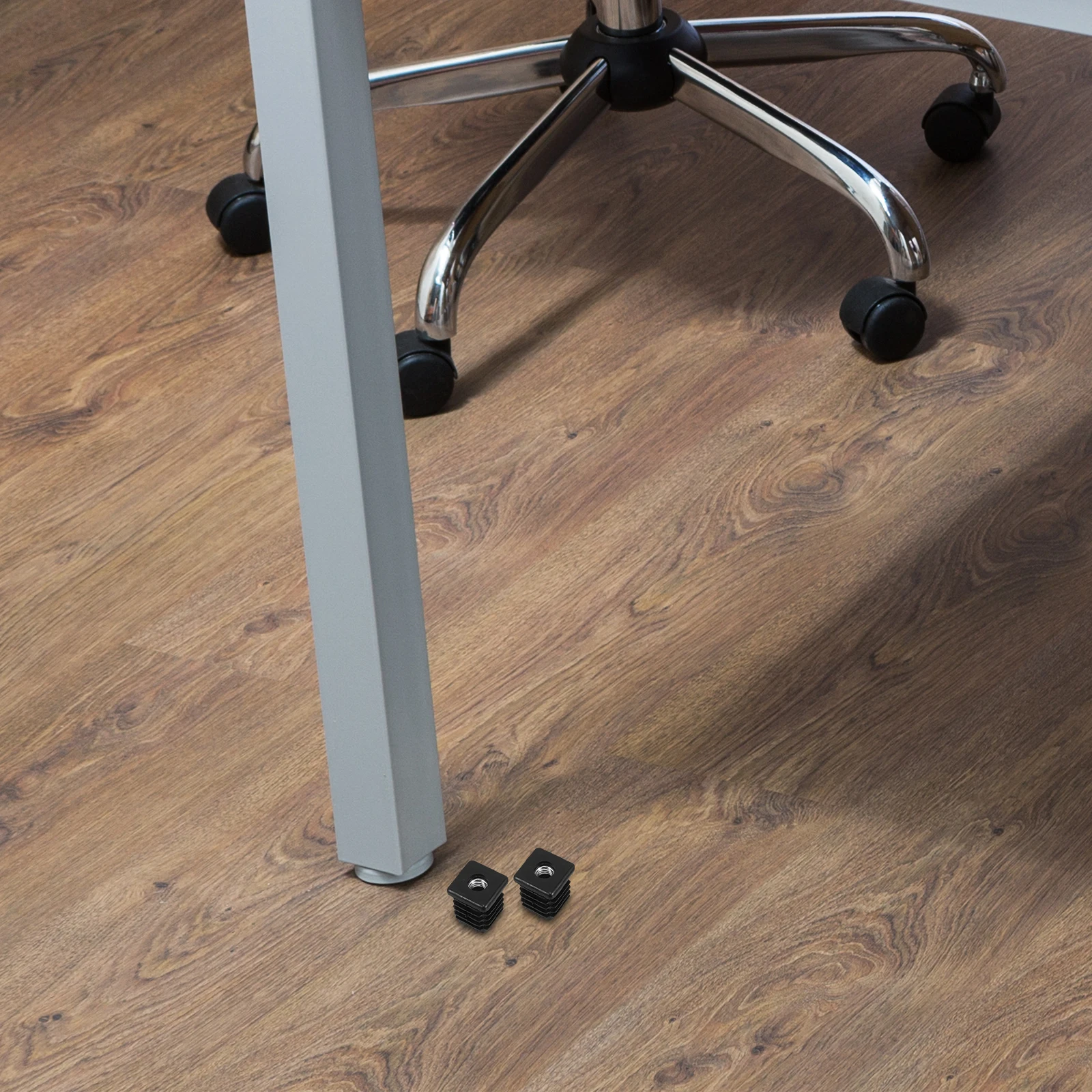 

4pcs M8 Thread Plastic End Caps Easy Installation Nut for Furniture Machinery Iron Chair Leg Stabilizer Cap Hole