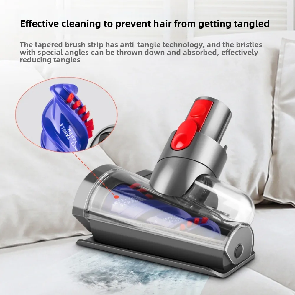 Dyson V7 V8 V10 V11 V15 Mattress Tool - Anti-Tangle Motorized Brush Roller for Dust Mites, Pet Hair & Deep Cleaning