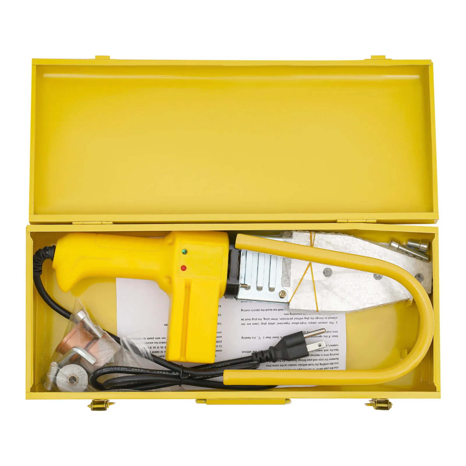 เครื่องเชื่อมท่อแบบใช้ความร้อนคงที่, เครื่องเชื่อมท่อ PPR/PE, เครื่องเชื่อมพลาสติก, 800 วัตต์ 4 หัว พร้อมกล่อง