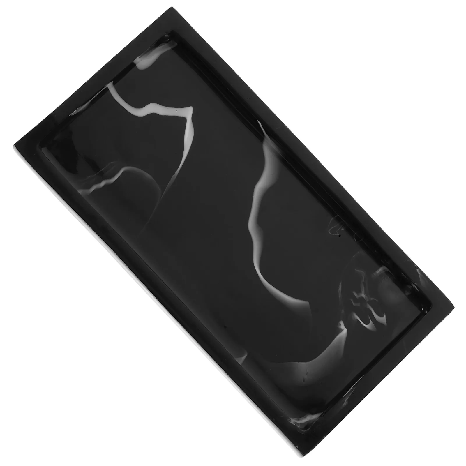 Marble Vanity Tray Decorative Holder For Dresser Top Organize Pattern Bathroom Multi-functional Jewelry Organizer