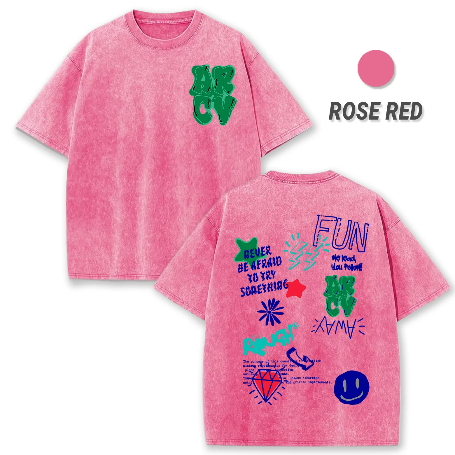 

Never Be Afraid To Try Something Printed Man'S Washed T Shirt Summer O-Neck Oversize Short Sleeve Cotton Clothes Casual T-Shirt