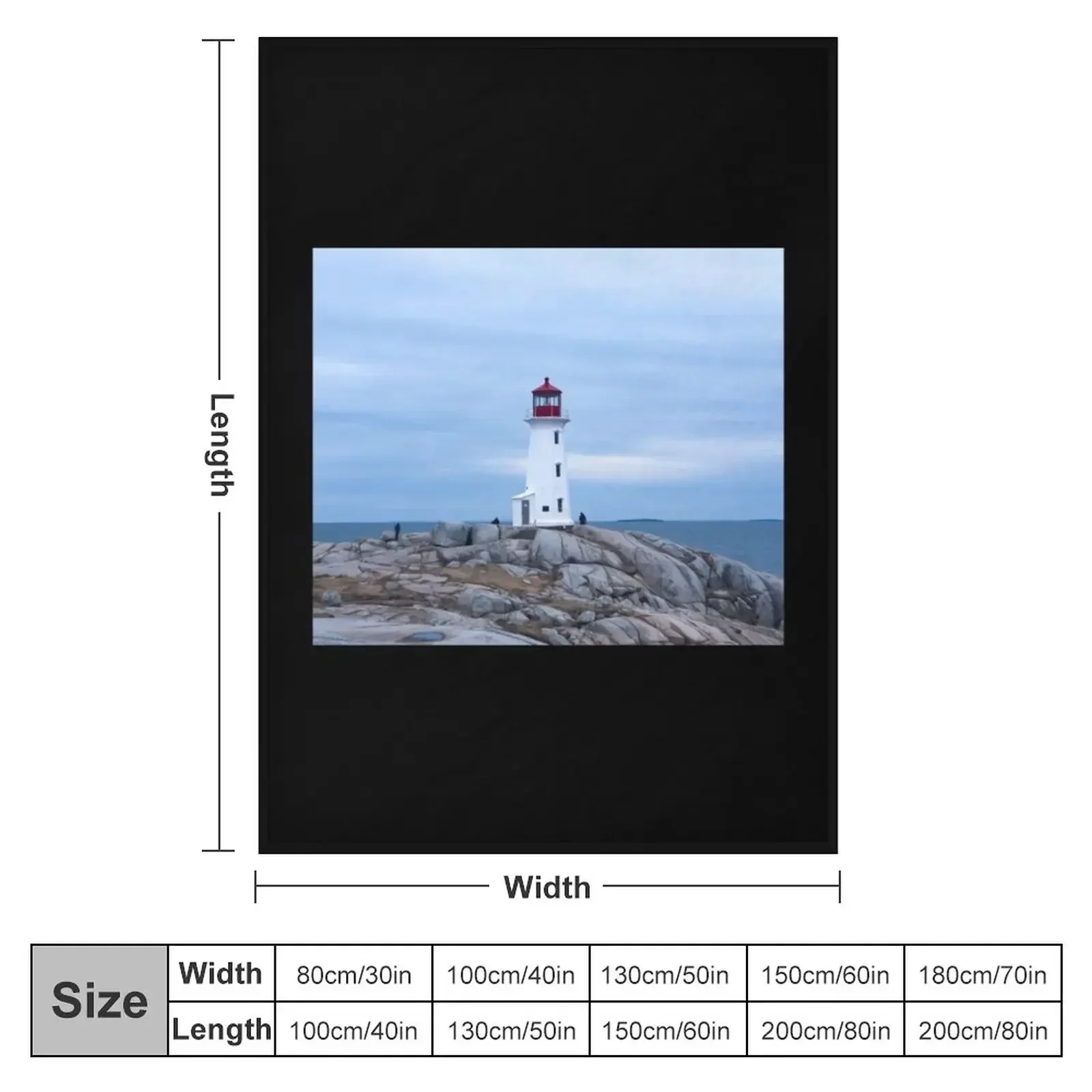 Peggy's Cove Lighthouse in Nova Scotia Throw Blanket Fashion Sofas Soft Beds Luxury Throw warm winter Blankets