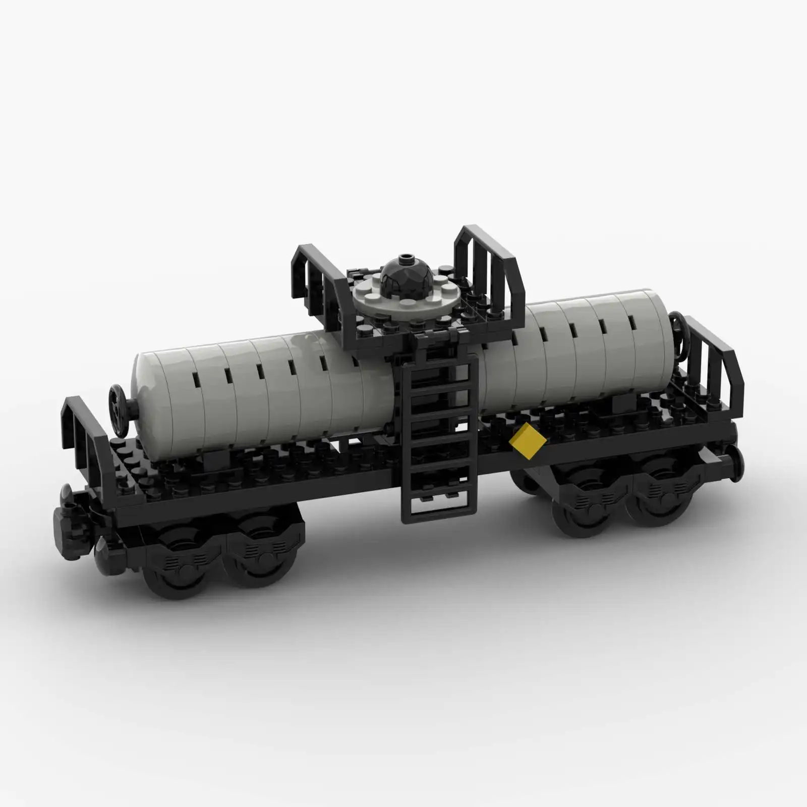 MOC Train Carriage Oil Tank Car Natural Gas Train Building Bricks Blocks Tanker Model Decoration Track Parts Toys for Children