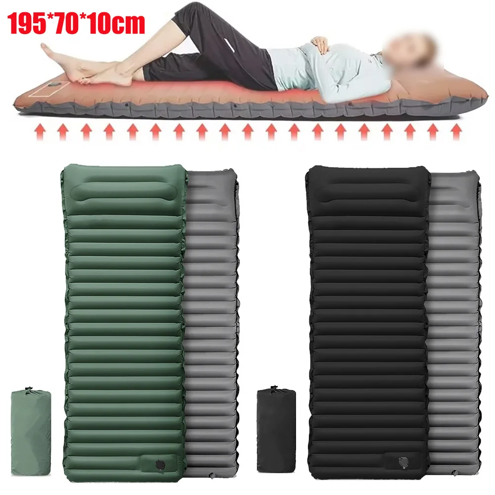 Ultralight Self-inflating Air Mattress Thicken Sleeping Pad Splicing Inflatable Bed Beach Picnic Mat Camping Tent Air Cushion