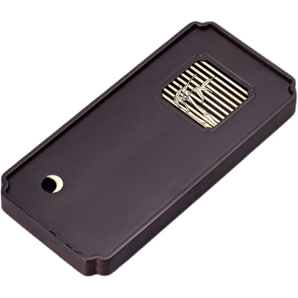 

Chinese Kung Fu Tea Table Bamboo Reservoir Drainage Type Serving Tray Drainage Copper Storage Function