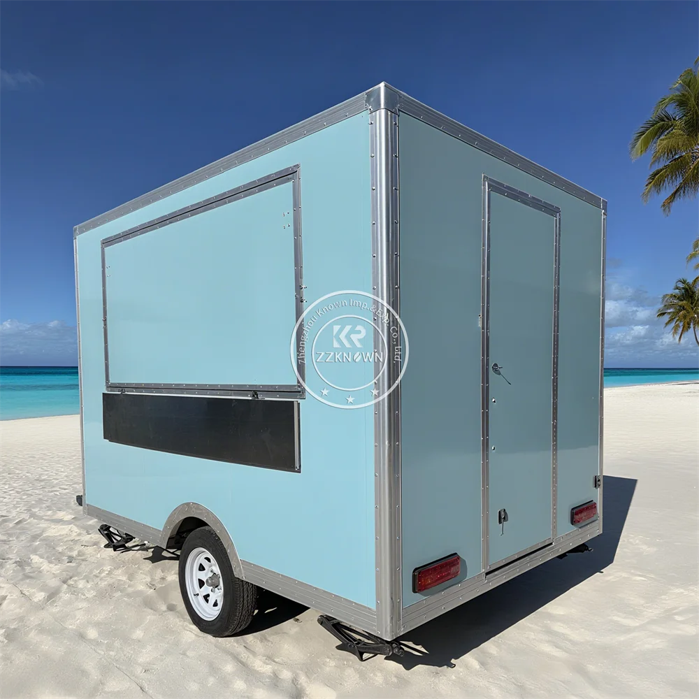 

Mobile Food Trailer Coffee Shop Catering Trailer Mobile Burger Donut Popcorn Hot Dog Cart Food Truck With Full Kitchen