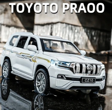 

1:32 TOYOTA Prado Alloy Car Model Diecasts Metal Toy Off-road Vehicles Car Model Simulation Sound and Light Collection Gift