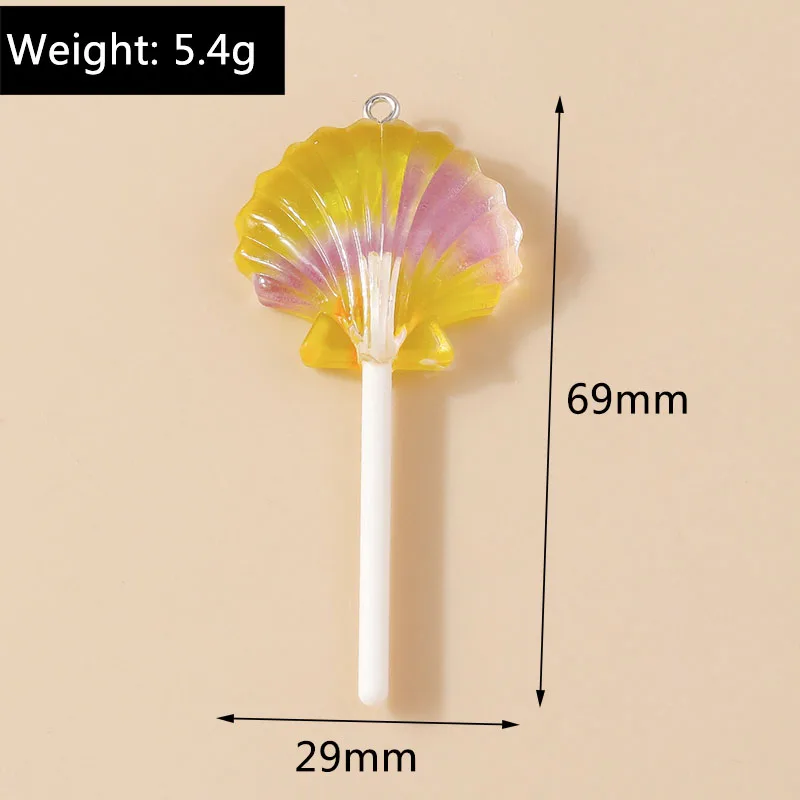 Leslie 10 Stück süße Süßigkeiten-Lutscher-Charms für baumelnde Ohrringe, Kawaii-Harz, Süßigkeiten-Lutscher-Anhänger, Schmuckherstellung, Zubehör – Detail 18