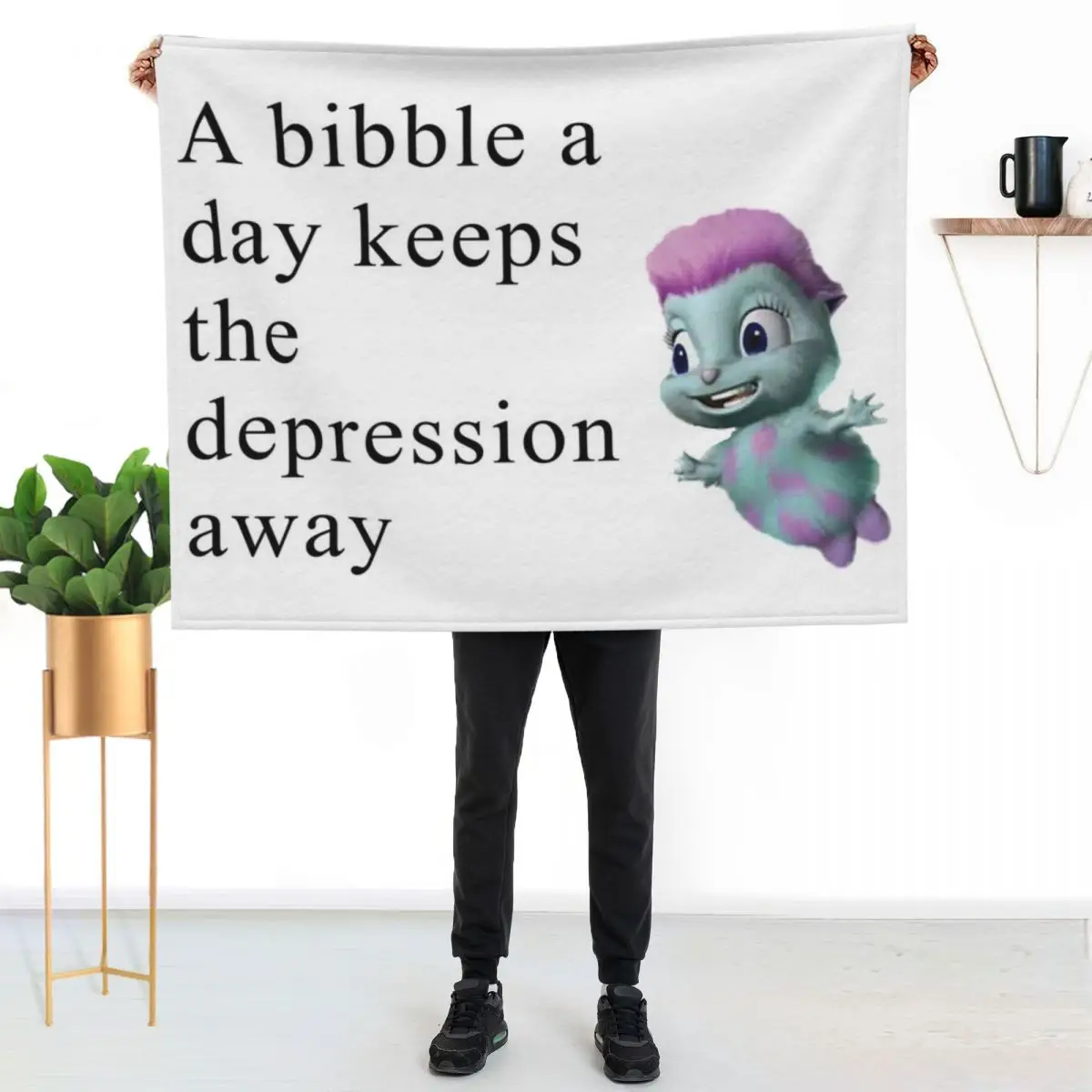 Bibble Meme Throw Blanket Soft Warm Blanket Gift for Men Women Adults