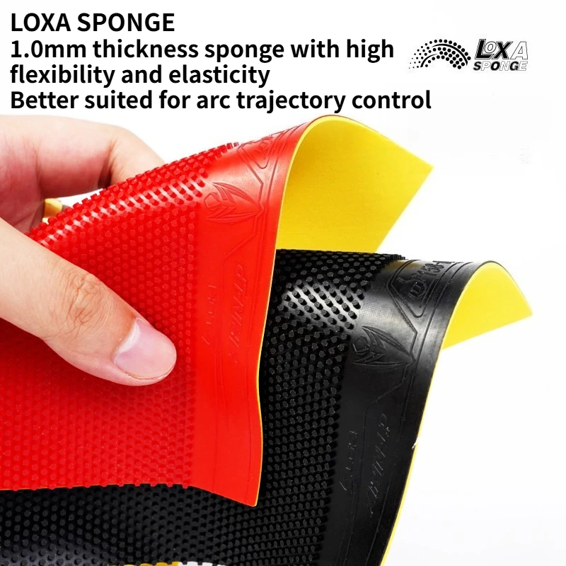 LOKI KIRIN Long Pimple Table Tennis Rubber with 1.0mm LOXA Sponge 37° Ping Pong Rubber Ultra-Soft Arc-Fast Attack ITTF Approved