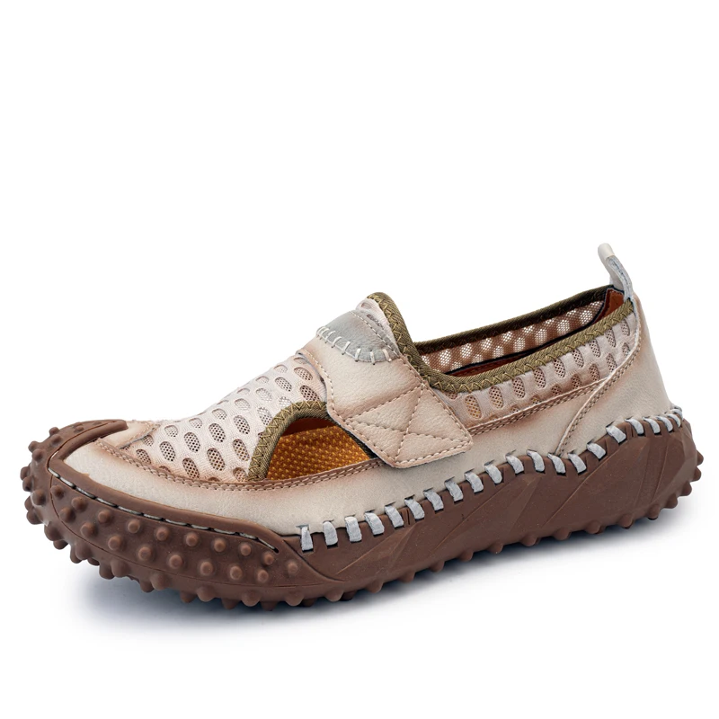 38-46 sandali da uomo estivi Luxus sandali con plateau in vera pelle per esterni per ragazzo scarpe da spiaggia antiscivolo Casual sandali di mare