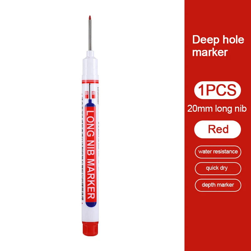 20mm escrita carpenter construção buraco profundo casa decoração resistente à água de secagem rápida caneta marcador multifunções longo nib