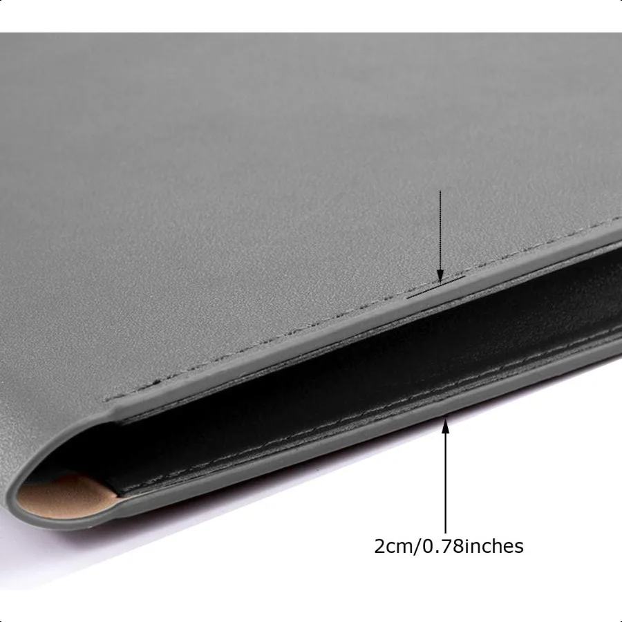 حافظة مستندات مجلد ملفات A4 من جلد البولي يوريثان، حافظة مغلف مقاومة للماء مع إغلاق مغناطيسي غير مرئي باللون الرمادي