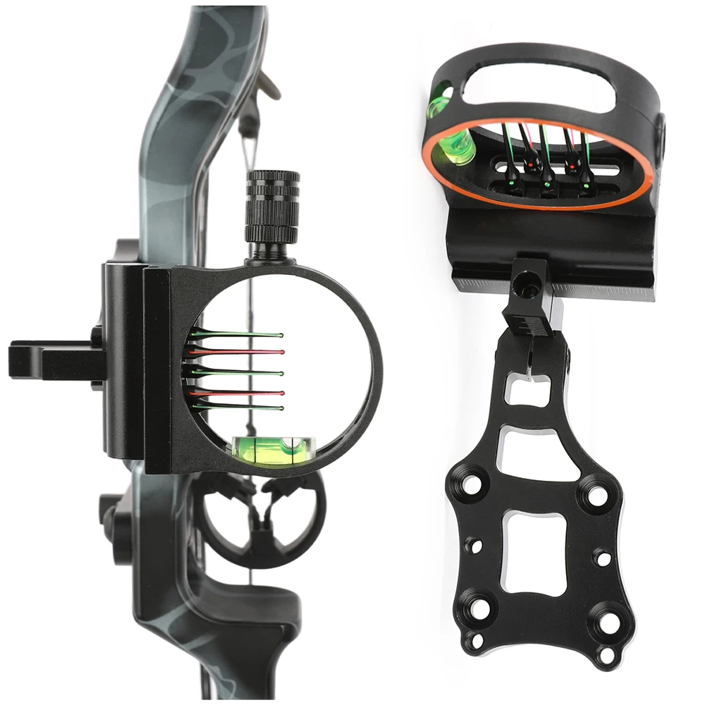 

5 Pin Bow Sight for Archery - LED Illumination & Reversible Mount Design, Height/Windage Adjustable for Hunting Enthusiasts