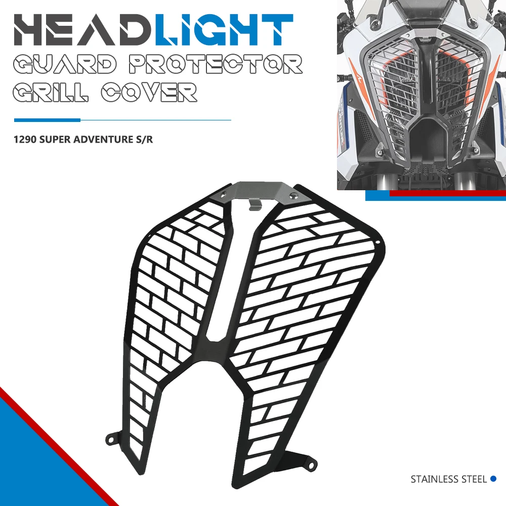 

2024 For 1290 SUPER ADVENTURE S/R 2017-2023 Motorcycle Headlight Guard Cover Protection Front Light Protector ADV 1290 S R 2022