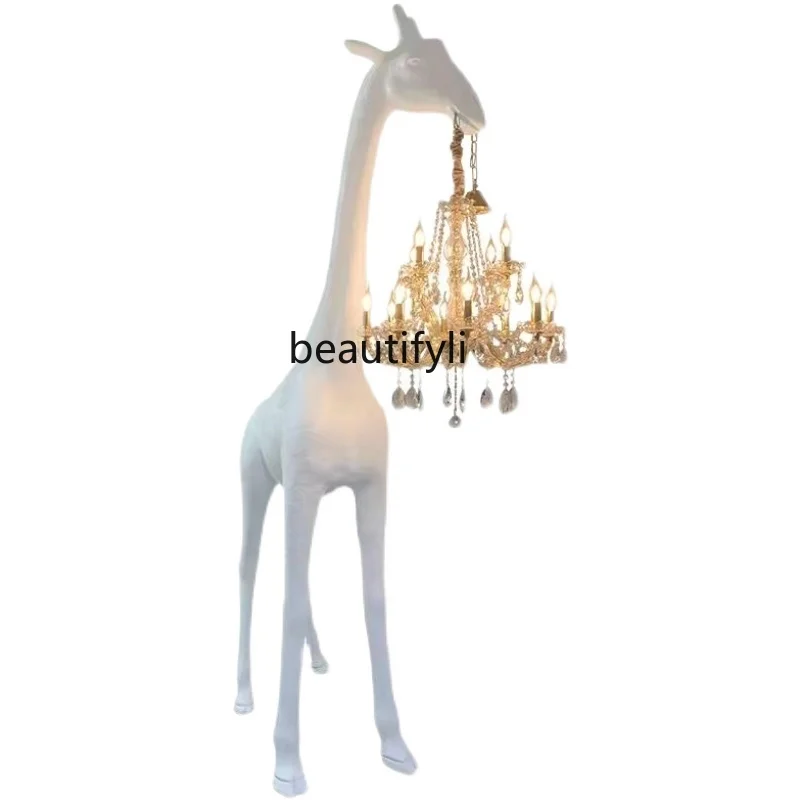 Giraffe Love Large Sculptured Ornaments Restaurant Hotel Lobby Playground Villa Club Decoration Floor Lamp home accessories