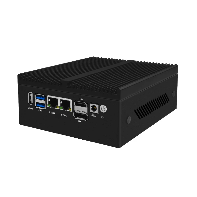 Topton Mini PC Intel Alder Lake-N100 (do 3,4 GHz) Mini komputer z podwójną siecią LAN obsługuje 2x10G/4x10G SFP Home-Server/Network Firewall