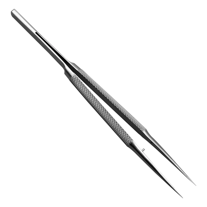 Ophthalmic microforceps 14cm straight tethered wire forceps straight curved platform forceps