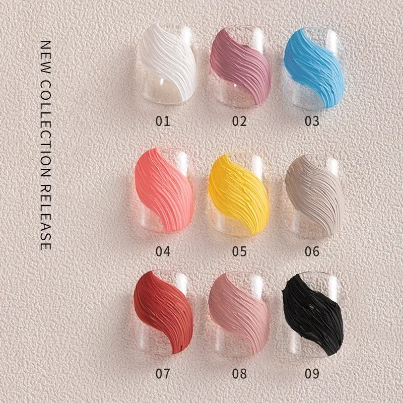 3D 효과 오일 페인팅 텍스처 젤 드로잉 슈퍼 텍스처 페인팅 젤 쏙 오프 UV LED 세미 퍼머넌트 피그먼트 페인트 아트 젤