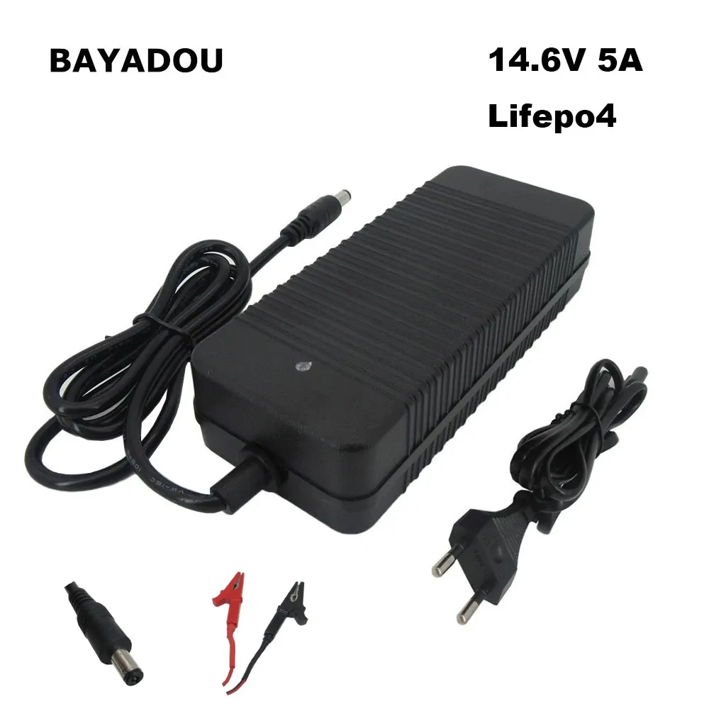 

14.6V 5A Lifepo4 Battery Charger 12V 12.8V 4S Iron Phosphate 18650 Power Supply System Solar Car LFP Charger XT90