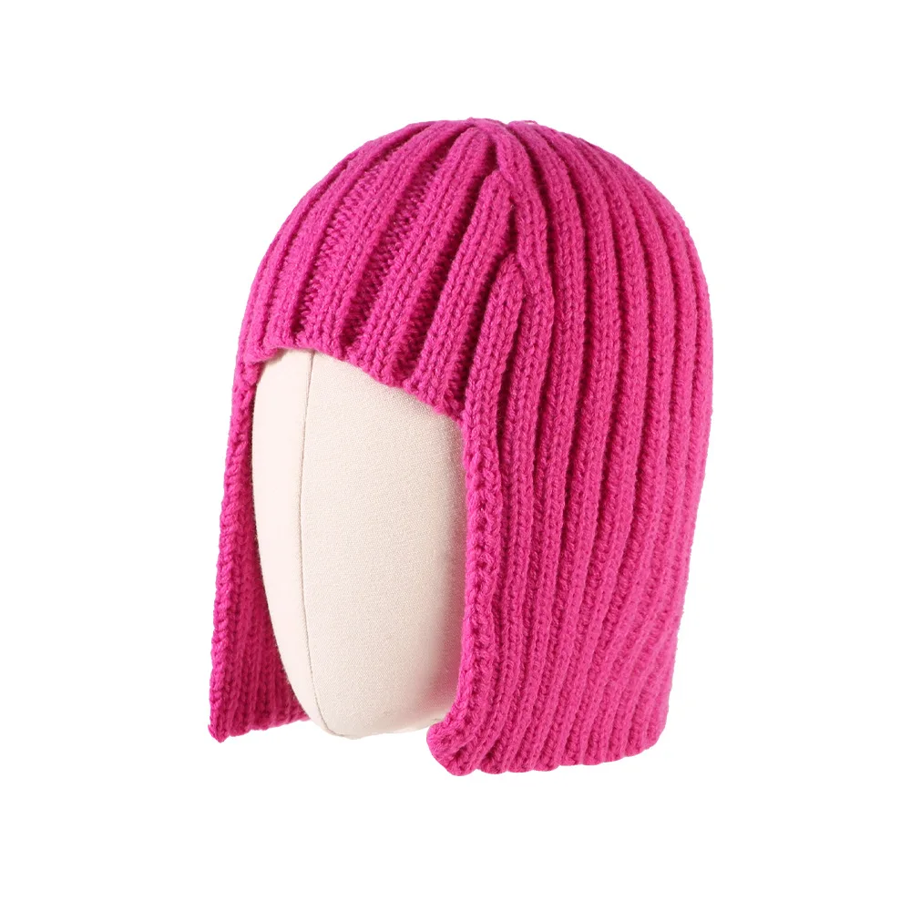 Chunky Knit Beanie for Women - Autumn/Winter Warmth with Ear Flaps Stylish Knitted Hat with All-Over Coverage view 6