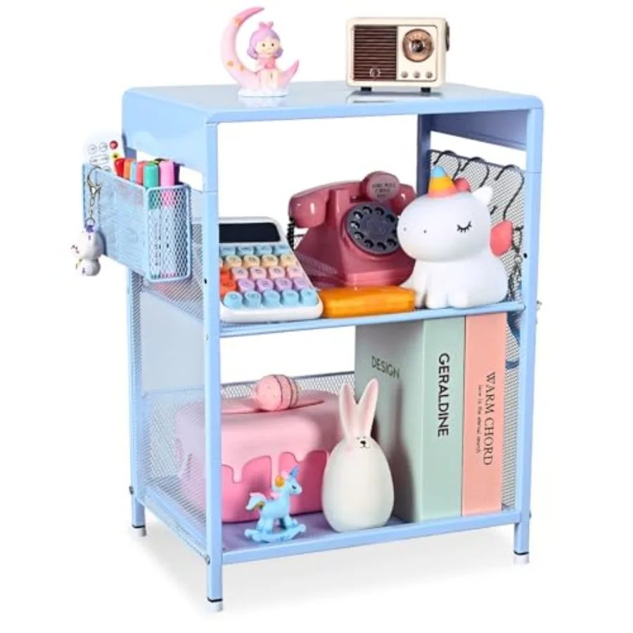 

Nightstand, Small Nightstand for Bedroom, End Table with Hooks and Holder, Toddler Bedside Table, Desk Organizer for Office, Sm