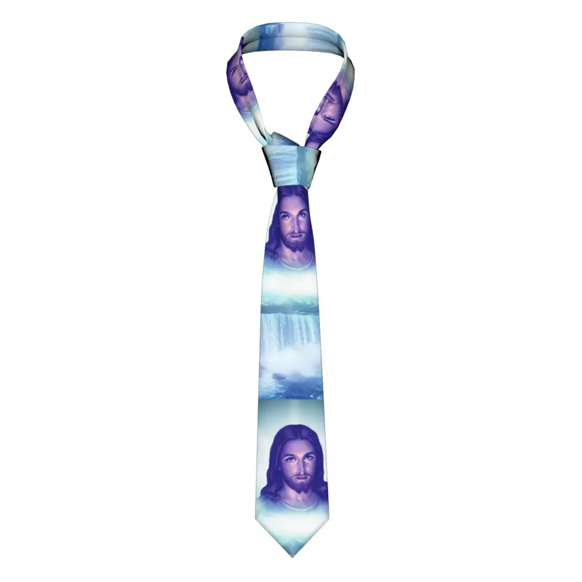 

Fashion Savior Jesus Christ Necktie for Men Customized Silk Christian God Business Ties