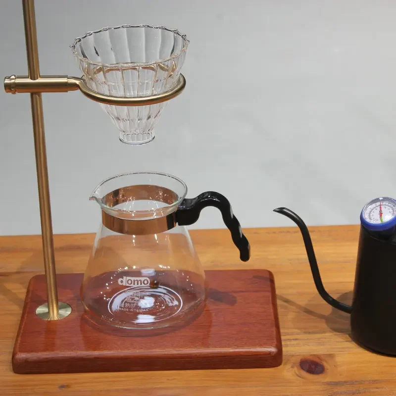 Hand brewing coffee holder Hand brewing coffee pot set Pure copper simple drip type household coffee filter cup appliance