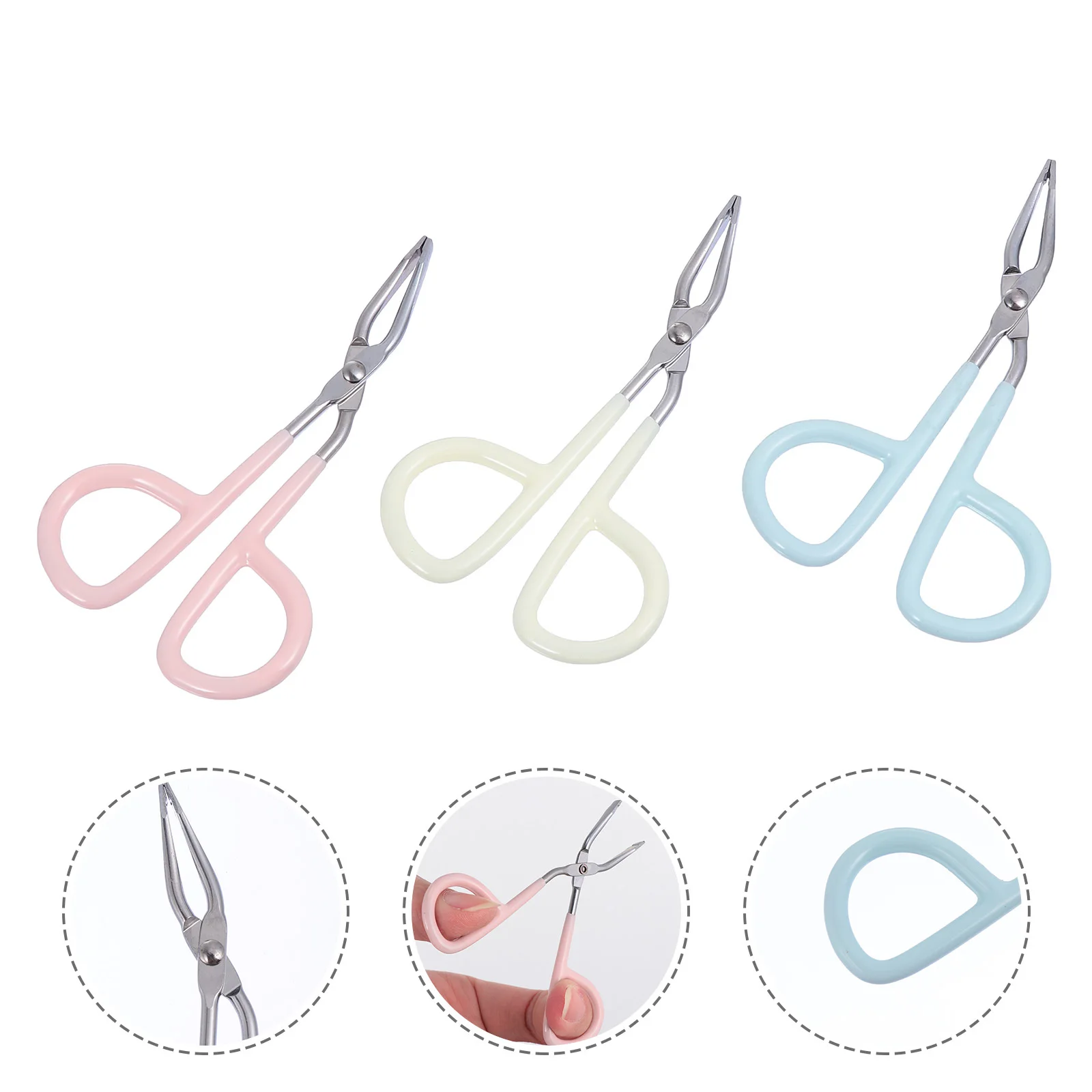 

6Pcs Eyebrow Tweezers Stainless Steel Durable Scissors Shape Portable Makeup Tool Professional Beauty Care Eyebrow Makeup Tool