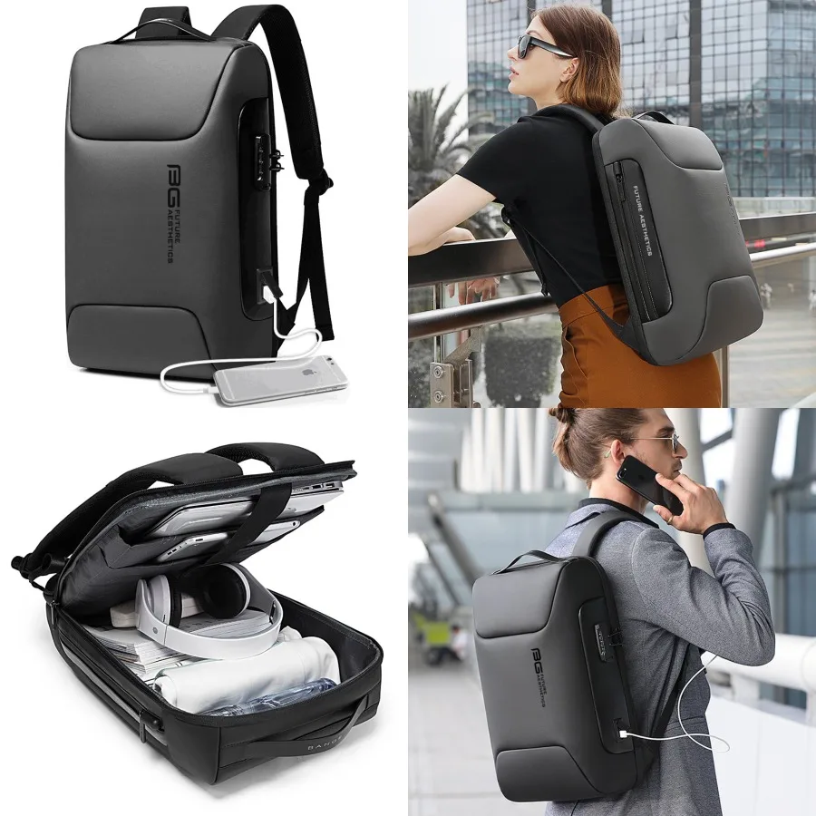 

【New style】BANGE new style backpack men's shoulder bag men's waterproof computer bag business commuting college student usb ant