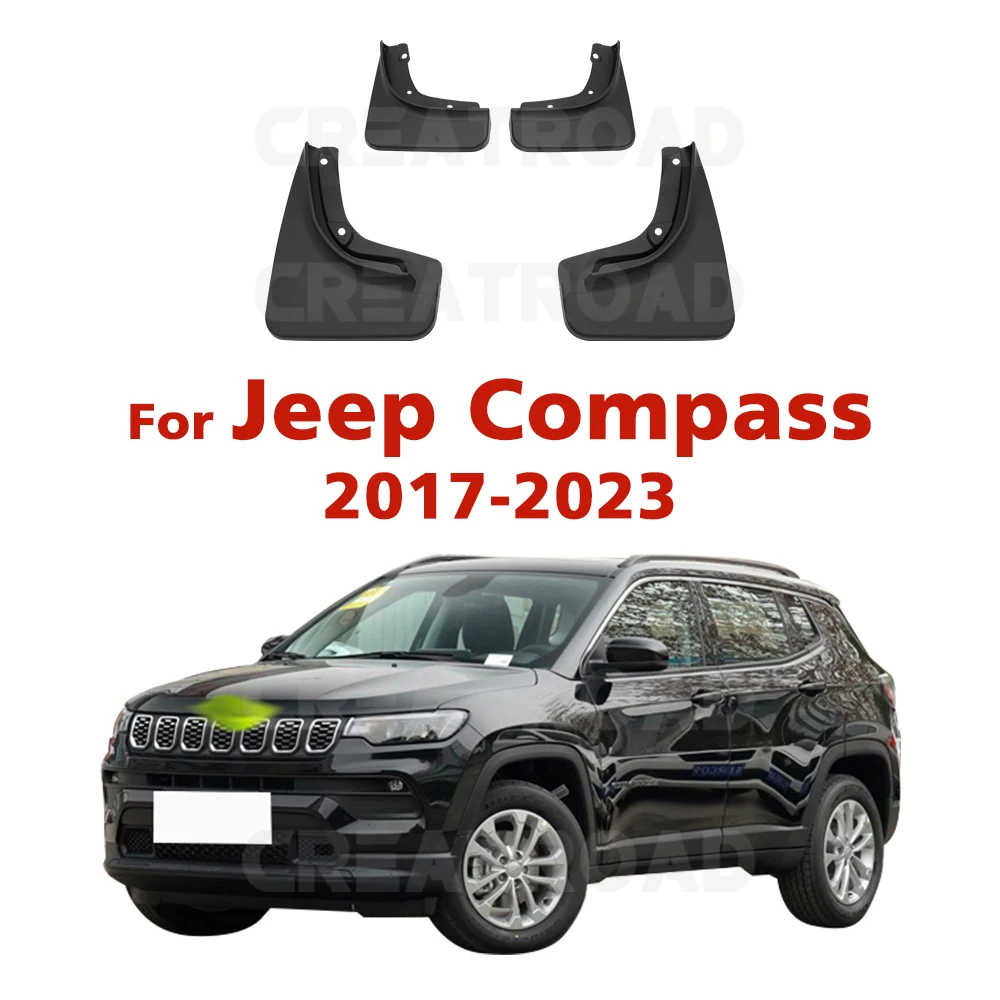 For jeep compass 2017 2018 2019 2020 2021 2022 2023 Fender Mudguard Mud Flaps Guard Splash Flap Mudguards Car Accessories