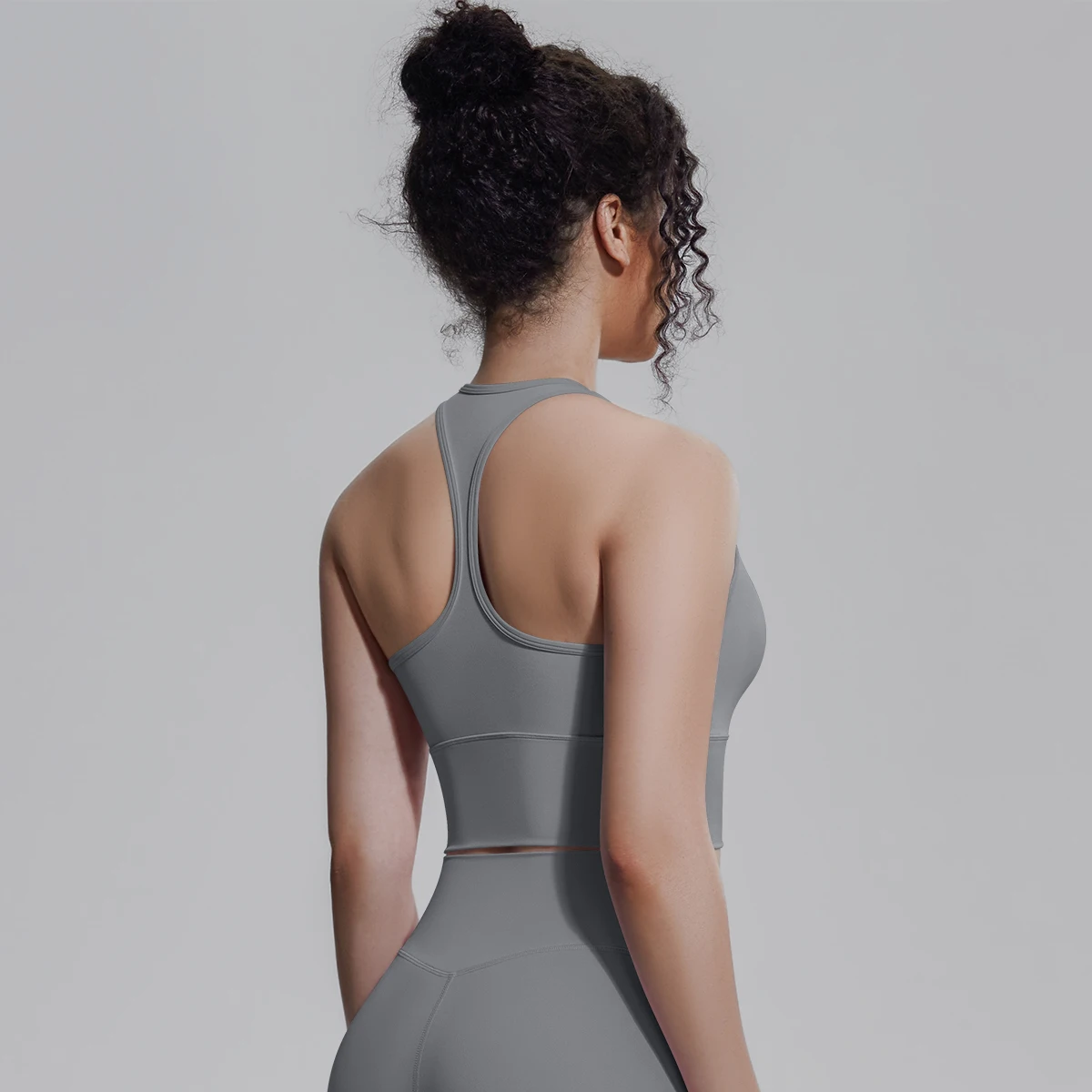 Rooftrellen Damen Fitness Yoga Sport-Top Sexy Rückenfreies I-förmiges Top Einfarbig Sommer Workout Gym-Kleidung Yoga-Top – Detail 26