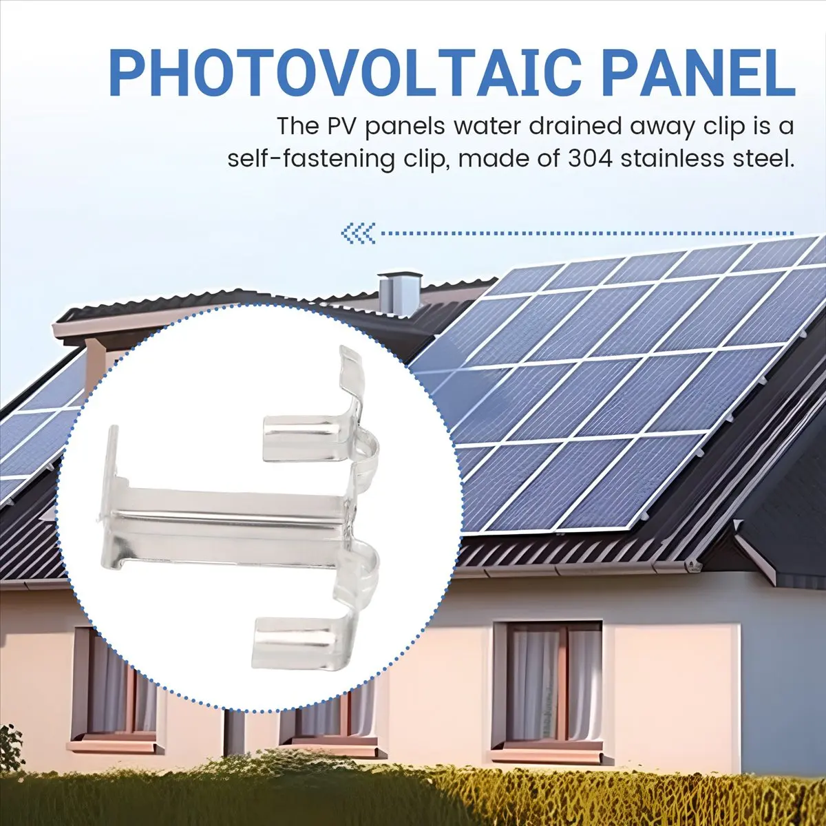 #77X Photovoltaic Panel Drainage Buckle 35mm,Photovoltaic Panel,(Stainless steel)