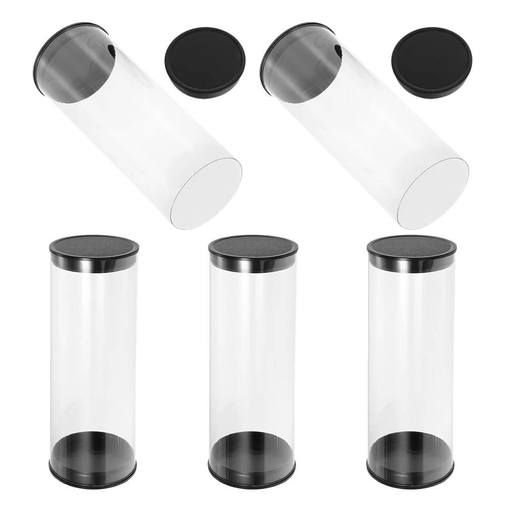 

5 Pcs Golf Ball Tube Clear PVC Portable Container Lightweight Carrying Case Transparent Display Box For Balls Round Tube Golfs