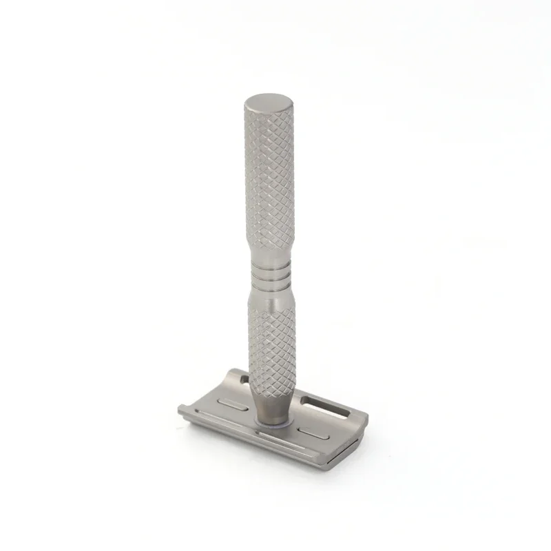 YAQI Ghost Cross Grain Pattern Titanium Light Weight Safety Razor For Men Durability Ergonomic Design Comfortable Experience