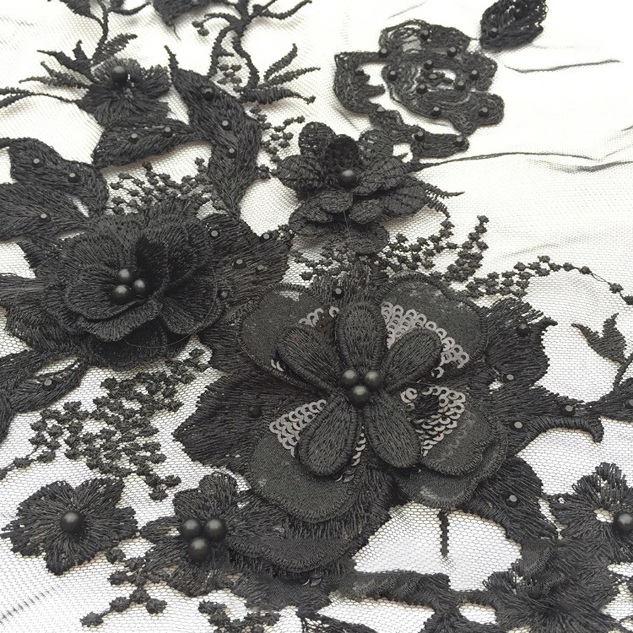 3D-gestickte Aufnäher zum Aufnähen für Kleidung, Blumen-Spitzen-Aufnäher, Hochzeit, Party, Kleid, Brautkleid, Stoffapplikationen, DIY-Reparatur – Detail 7