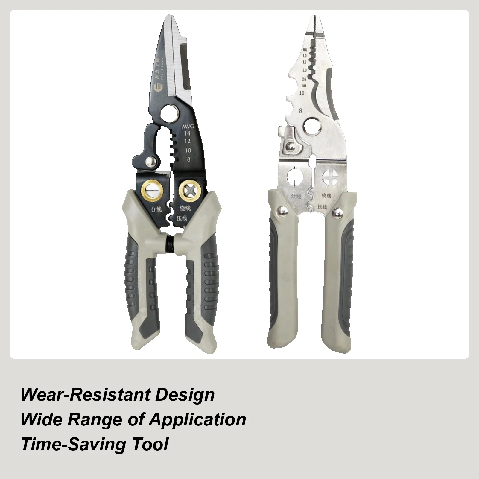

Электрический инструмент для зачистки проводов, плоскогубцы из нержавеющей стали, инструмент для зачистки кабеля для дома, обрезка, разделение, обжимные ножницы, зажим