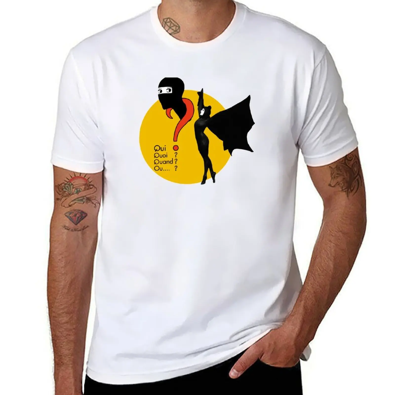 

Les Vampires - Qui Quoi Quand Ou... T-Shirt man t shirt luxury funny t shirts cotton T-Shirt
