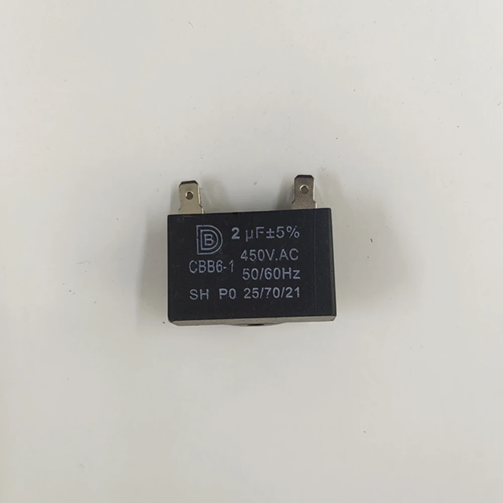 에어컨 부품 팬 모터 시동 커패시터, 직사각형 커패시터, 1uF 1.2uF 1.5uF 2uF 2.5uF 3uF 3.5uF 4.5uF 5uF, 450V