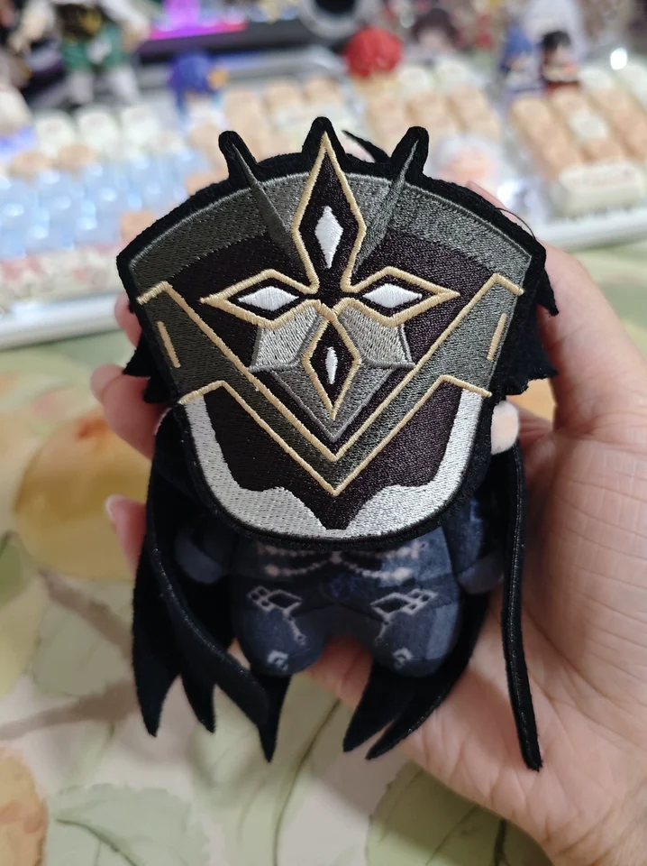 10cm Genshin Impact II Capitano Plushie Dolls Removeable Mask Anime Cosplay Plush Doll Toys Pendants Keychain Birthday Xmas Gift - view 5