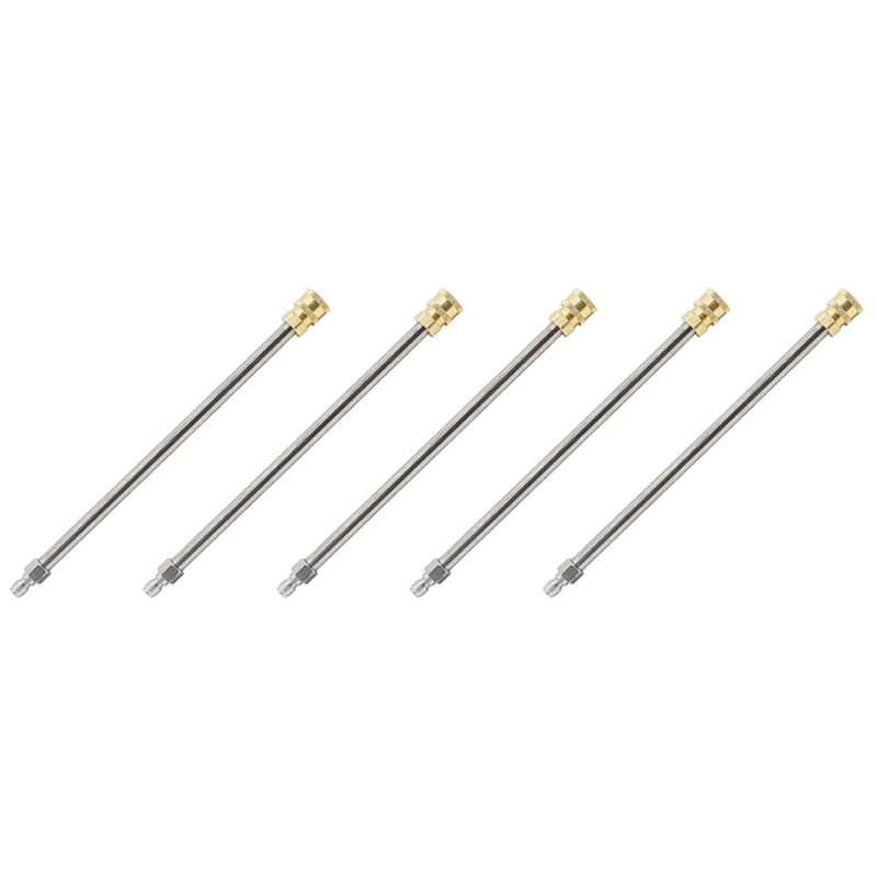 

5X Pressure Washer Extension Rod 17-Inch Stainless Steel 1/4 Inch Quick-Connect Electric Washer Nozzle