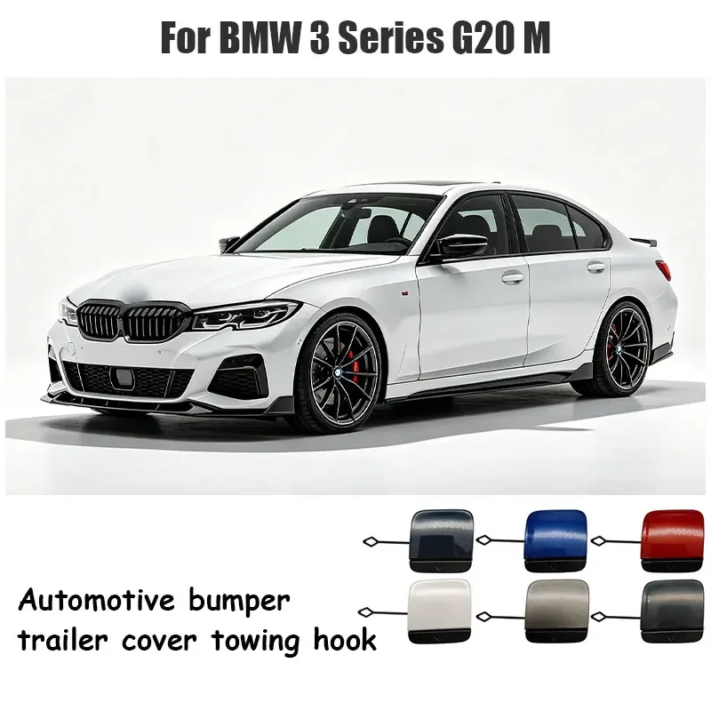 For BMW 3 Series G20 M Sport 318 320 323 325 328 330 335 Car Rear Bumper Tow Hook Cover Cap Black White Accessory