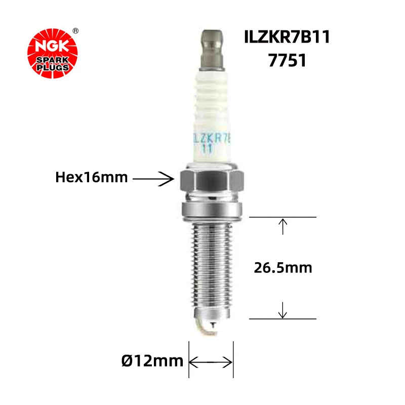 NGK Iridium platinum spark plug ILZKR7B11 7751 for the 9th generation of Accord song and ode