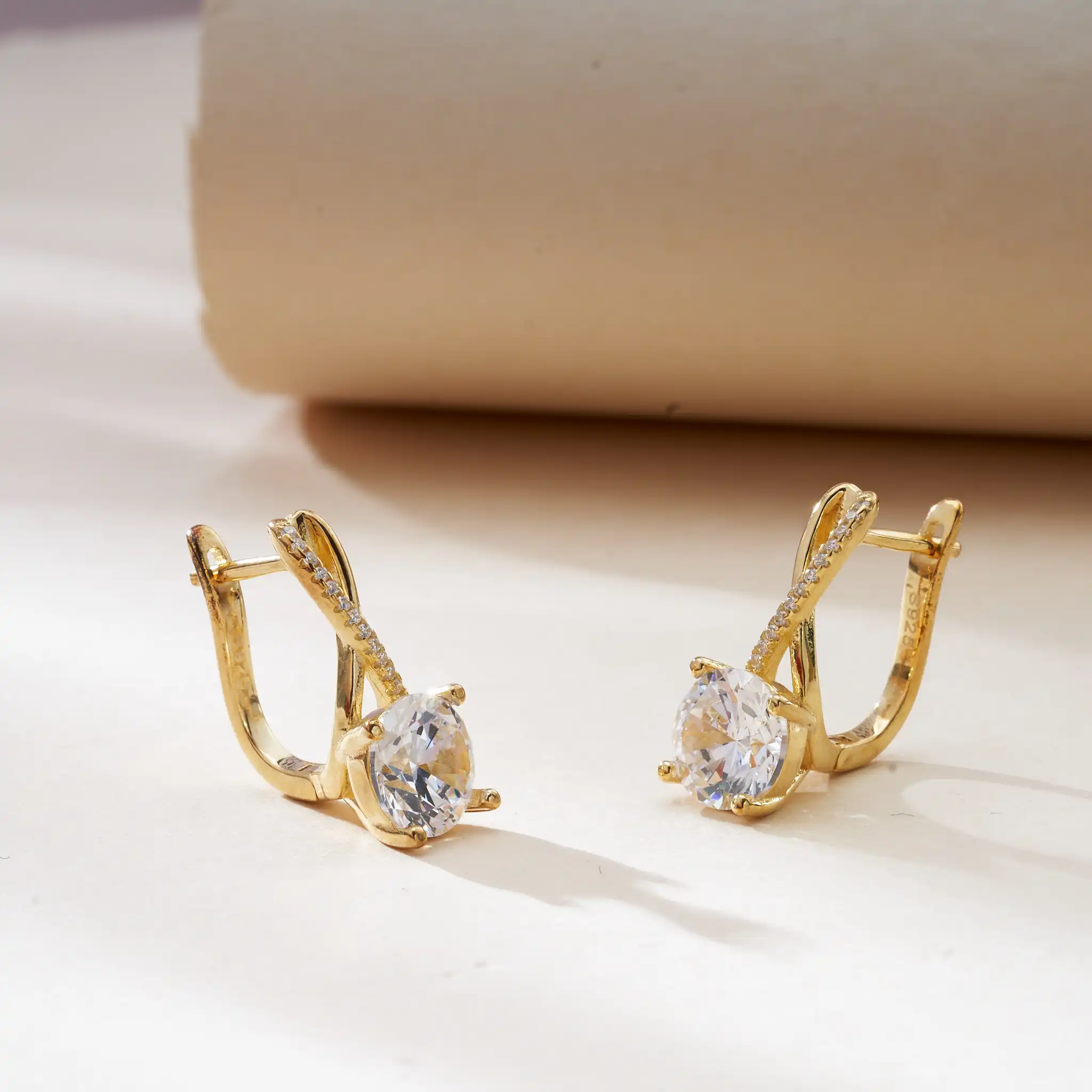 2ct 8 مللي متر أربعة مخلب مويسانيتي مستدير 925 فضة إسقاط أقراط للنساء أنيقة الزفاف غرامة مجوهرات للمواعدة هدية