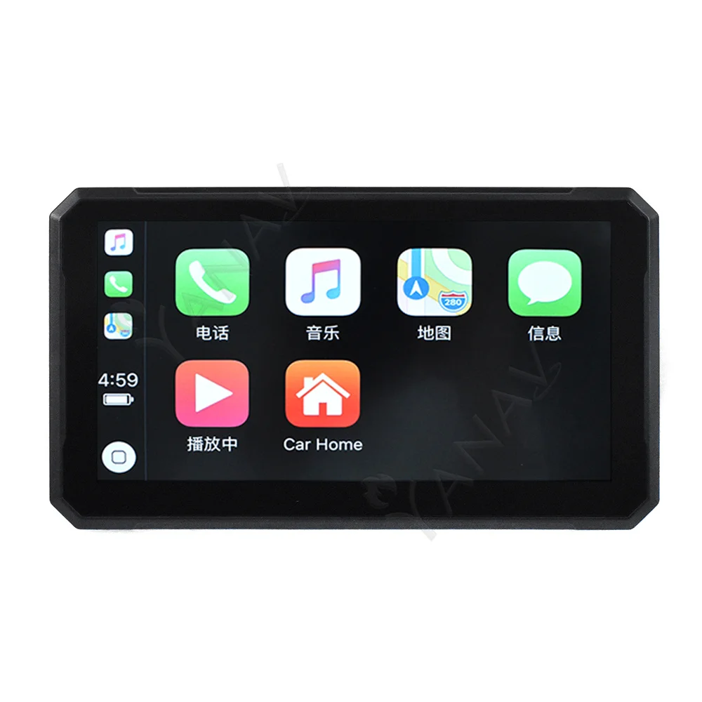 7 Inch Wireless Carplay Android Auto Motorcycle GPS Screen Split Screen Dashboard Portable Navigation DVR Camera Waterproof