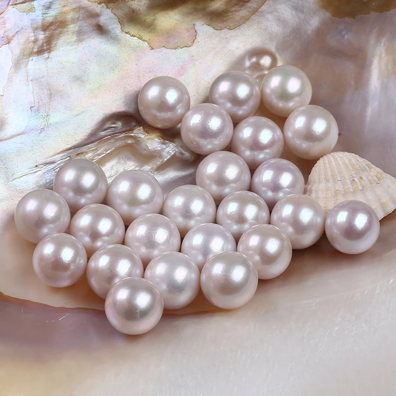 Natural White Color 13-14mm Round Edison Loose Pearls