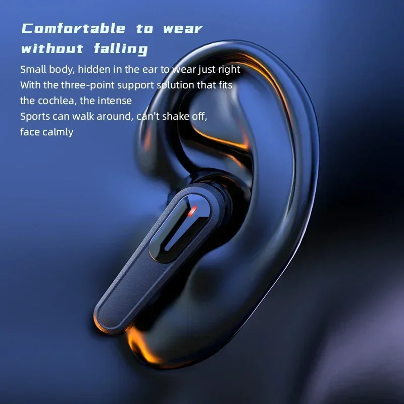 Fones de Ouvido TWS Bluetooth 5.3 Sem Fio HiFi Estéreo com Microfone e Display LED para Esportes