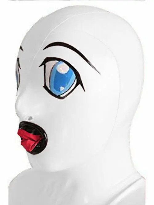 

100% Latex Gummi Hood Tigth Anti-Clip Haar Kopfbedeckung Cosplay Kapuze S-XXL